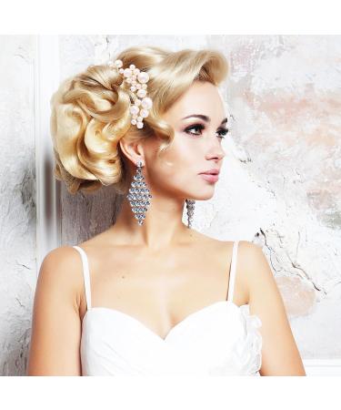 5-Piece Pearl Hair Accessories Set | Bridal Hair Combs & Gold Pearl Hairpins for Wedding - Elegant Bride Headdress - Buy Online on GoSupps.com