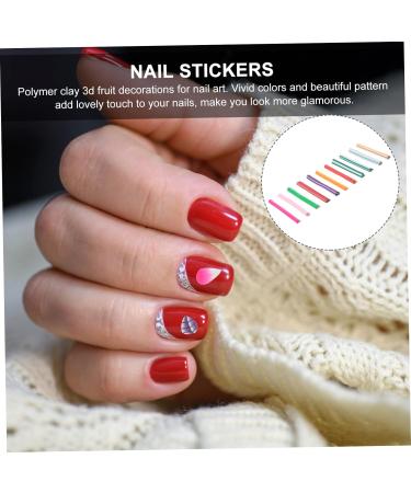 DOITOOL 100 Pcs DIY Nail Art Materiales Para U as Claycanes Nail Tech Accessories Nail Jewelry Nail Art Canes Sticks DIY Nail Ornaments Clay Ornaments Nail Accessories Fruit Sticker - Buy Online on GoSupps.com