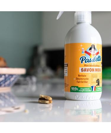 Paulette - Ecocert Ultra-Degreaser Household Multi-Surface Black Soap - Made in France - 500ml - Buy Online on GoSupps.com