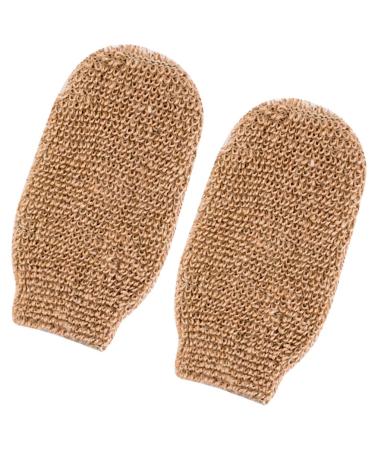 Exceart 2st soap bag sisal shower glove luffa body washer soap bags Bio body showerwear bathroom accessories bathroom sponge glove body peeling sponges peeling soap massage