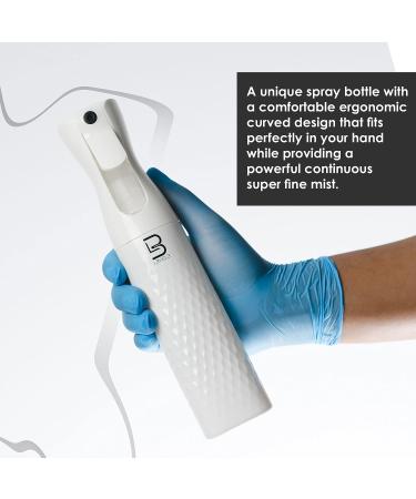 Level 3 Beveled Continuous Spray Barber Bottle - Fine Mist Pattern - 300 ml (White) - Buy Online on GoSupps.com