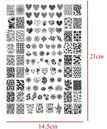 Ruluti Nail Art Stamp Plate - DIY Nail Stamping Template for Perfect Nail Designs | International Shipping - Buy Online on GoSupps.com