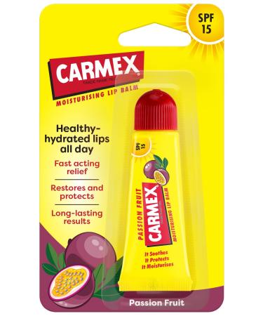 CARMEX Passionfruit SPF15 Lip Balm Tube 10g Restores and protects healthy hydrated lips all day Passionfruit 10g x1