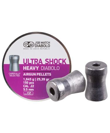 JSB Ultra Shock.22 Cal, 25.39 Grains, Hollowpoint, 150ct