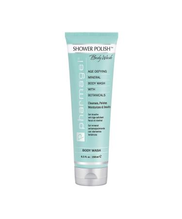 Pharmagel Shower Polish Cleanser | Natural Moisturizing and Exfoliating Body Wash | Suitable for all Skin Types - 8.5 fl oz