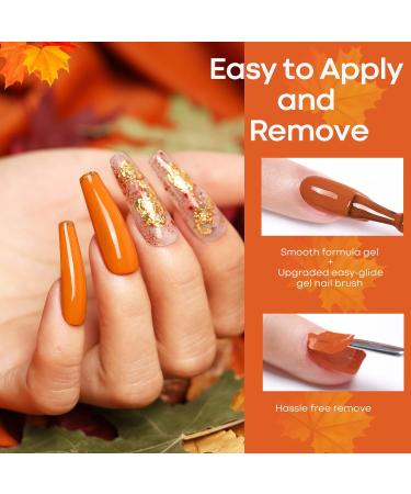 Modelones 20 Colors Gel Nail Polish Kit - Fall Winter Soak Off Set with Glitter Glossy & Matte Top Coats for DIY Manicure at Home A-1 Cozy Campfire - Buy Online on GoSupps.com