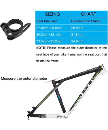 ODIER Quick Release Seatpost Clamp 31.8mm/34.9mm - Black | MTB & Road Bike Seatpost Clamp - Buy Online on GoSupps.com