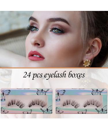MWoot 24-Piece Butterfly Print Eyelash Packaging Box | Empty Storage for False Eyelashes & Care Tools - Buy Online on GoSupps.com