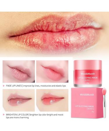 Lip Mask - Lip Sleeping Mask - Lip Sleep Mask Overnight Lip Skincare Lip Oils - Lip Moisturiser for Dry Chapped Peeling Cracked Lips Fades Lip Lines Lip Balm for Moisture Lip Care - Buy Online on GoSupps.com