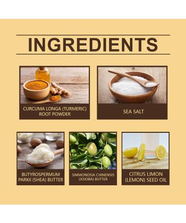 Turmeric body scrub with shea butter and Dead Sea salt mild moisturizing body polish for smooth deep cleansing and nourishing skin care for women and men 1 Pieces - Buy Online on GoSupps.com