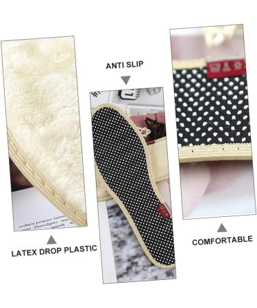 Beaupretty Fluffy Insole Slippers for Women & Men | Cozy Foam Insert Plush Slippers | Warm Imitation Wool House Shoes for Children | Beige 26.5X9X1.8cm - Buy Online on GoSupps.com