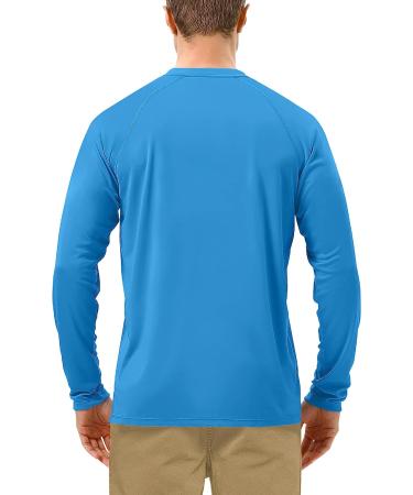 Roadbox Men's UPF 50+ UV Sun Protection Long Sleeve Fishing Shirt - Campanula Blue - Large - Buy Online on GoSupps.com