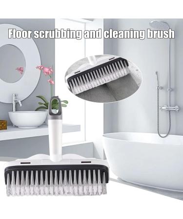 Fovolat Bathroom Squeegee Brush | 2-in-1 Bathroom Floor Scrubbing Scrape Brush Heavy-Duty Squeegee Brush for Enhanced Cleaning Efficiency for Deck Garage - Buy Online on GoSupps.com