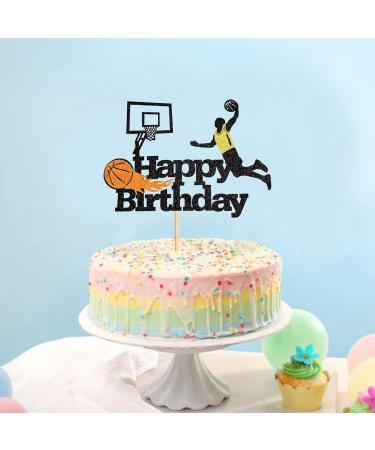 Basketball Cake Attachment - Happy Birthday Shield & Player Decorations for Sports-Themed Parties - Buy Online on GoSupps.com