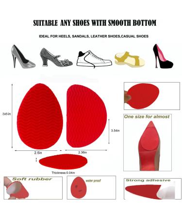 Red Non-Slip Shoe Pads for Christian Louboutin High Heels | Adhesive Sole Protectors | 6 Pairs - Buy Online on GoSupps.com