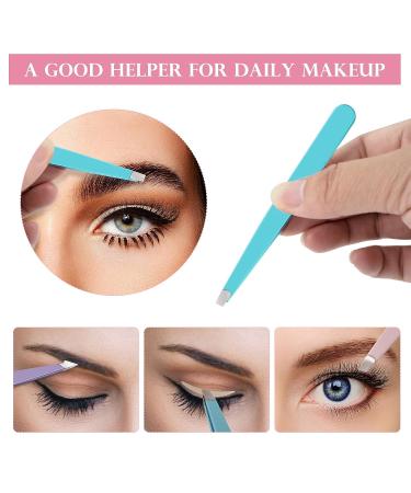 6-Piece Stainless Steel Tweezers Set for Eyebrows, Facial Hair, Ingrown Hair - Precision Slanted and Pointed Tweezers - Buy Online on GoSupps.com