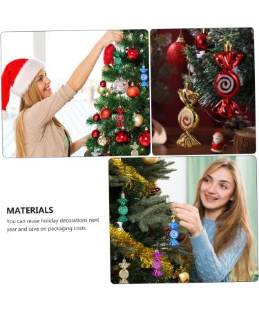 STOBAZA 36 Pcs Candy Pendant Christmas Candy Shaped Ornaments Plastic Christmas Tree Charm - Buy Online on GoSupps.com