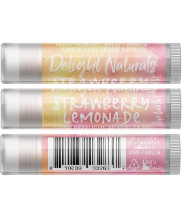 Strawberry Lemonade Lip Balm Set of Three | Moisturizing & Flavored - International Shipping - Buy Online on GoSupps.com