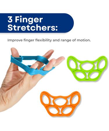 RMS Hand Grip Strengthener Kit - 6 Pieces Finger Exerciser Grip Trainer for Carpal Tunnel & Arthritis Relief Stress Relief Occupational Equipment - Buy Online on GoSupps.com