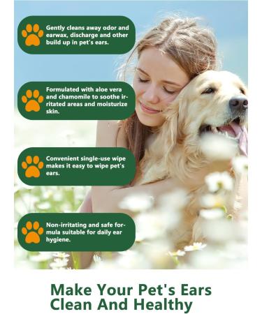 Buy GJYC PET Big Ear Care Pads for Dogs - 120 Count Ear Towels for Dogs & Cats | Keep Your Pet's Ears Clean & Healthy - Buy Online on GoSupps.com