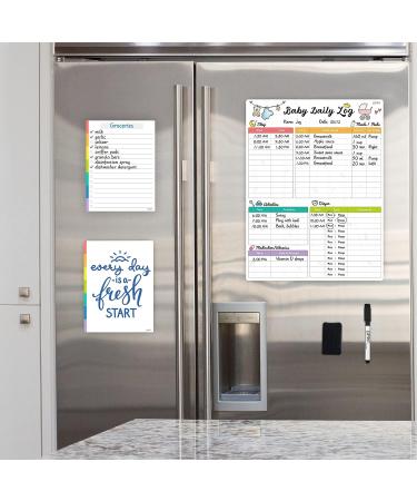 Newborn Baby & Toddler Log Tracker Whiteboard - Reusable Daily Planner for Feeding, Sleep, Diaper Changes & Activities - Buy Online on GoSupps.com