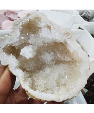 Natural Crystal Rough 1pc Natural White Agate Geode Slice Quartz Crystal Cluster Minerals Specimen Home Office Decoration Talla nica As Shown 1.97in - Buy Online on GoSupps.com