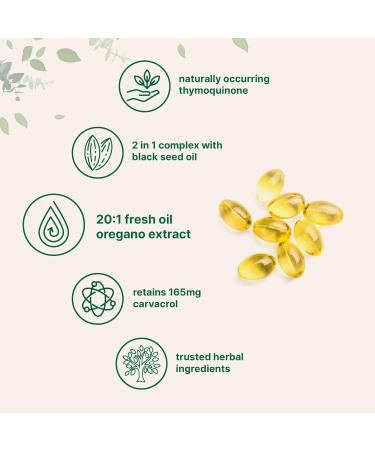 Micro Ingredients Oil of Oregano Softgels 6000mg 300 Count with Black Seed Oil | 4X Strength Carvacrol & Thymoquinone | Plant Based Non-GMO | Antioxidant & Immune Support - Buy Online on GoSupps.com