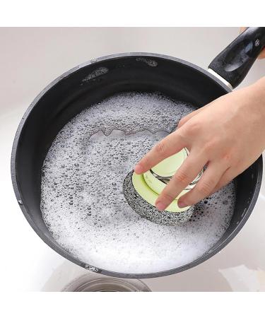 Dish Brush with Soap Dispenser - Dishwashing Brush with Soap Dispenser Automatic Soap Dispensing Palm Scrubber Strong Cleaning Scrubber for Kitchen Sink Pots Pans Qmisify Green - Buy Online on GoSupps.com