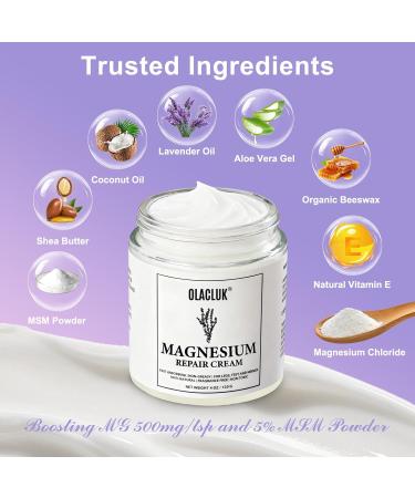 OLACLUK Neuropathy Cream - Magnesium Nerve Relief Lotion for Sleep, Magnesium Mama Lotion for Neuropathy Foot, Hands, Legs, Soothing Relief Relaxation Body Butter, 4 FL.OZ. - Buy Online on GoSupps.com