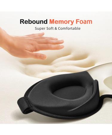 INNELO Sleep Mask 2023 - Light Blocking 3D Contoured Eye Mask for Men & Women - Comfortable & Breathable - Ideal for Sleeping, Travel & Insomnia - Black - Buy Online on GoSupps.com