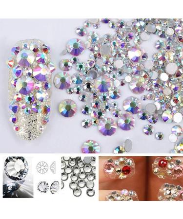 Milisten Nails Decoration AB Nail Art Rhinestones Glass Nail Crystal Flatback Beads Charms Gems Stones For Makeup Clothes Shoes Phone Shell Decor 2.4mm Nail Decoration - Buy Online on GoSupps.com