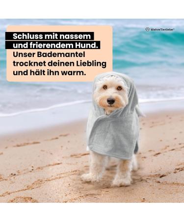 True Love Animal Dog Towel - Quick-Dry Cozy Bathrobe for Dogs | Ideal for All Sizes (XL Dark Gray) - Buy Online on GoSupps.com