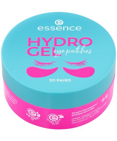 Essence Hydro Gel Eye Patches 30 Pairs eye care pink moisturizing nourishing relaxing refreshing vegan oil -free without perfume without alcohol 3 -pack (3x30 pair) 30 (3 pack)