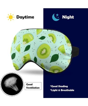 Kiwi Food Sleeping Mask - Adjustable Light-Blocking Eye Mask for Sleep | Soft Blindfold for Men Women & Kids - Buy Online on GoSupps.com