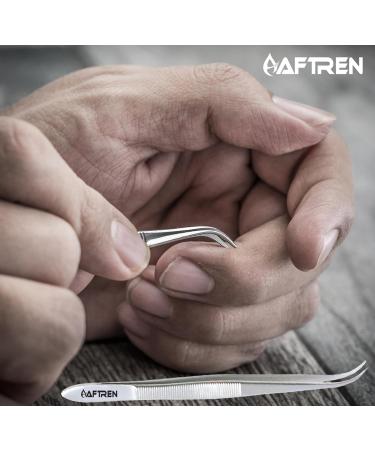 Precision Stainless Steel Tweezers with Serrated Jaws - 4.5 & 5.5 Inch Laboratory Tweezers for Firm Grip - Buy Online on GoSupps.com