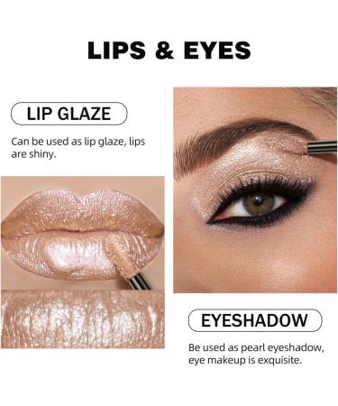 Shantou Yingji Lazy Liquid Lipstick Diamond Eyeshadow Long Lasting Glossy Shiny Liquid Eyeshadow Multichrome Eyeshadow Liquid Shimmering Double Eyeshadow and LipstickPink - Buy Online on GoSupps.com