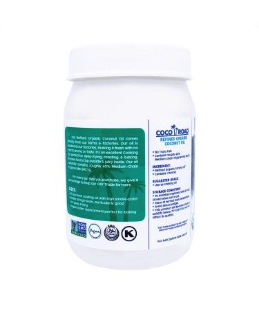Coco Road Organic & Fair Trade RBD Coconut Oil - 15 Fl Oz - Buy Online on GoSupps.com