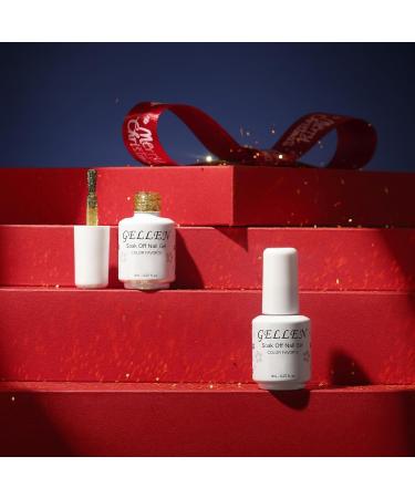 Gellen Gel Nail Polish Kit - Christmas Festive White Green Red Blue Silver Gold Glitter Gel Polish Kit 6 Colors Collection for Christmas Holiday DIY Salon/Home Manicure Festival Gift Set For Women Golden Paradise - Buy Online on GoSupps.com