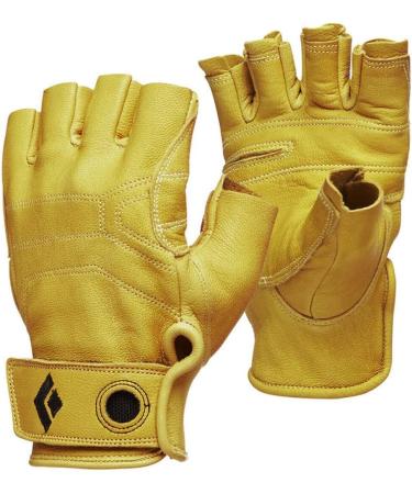 Black Diamond Stone Goat Leather Rock Climbing Gloves - Size Large | Natural - Buy Online on GoSupps.com
