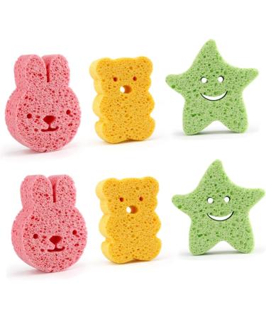 MERRYHAPY 6pcs Bath Sponge Set | Body Loofah & Animal Bathing Sponge | Ideal for Kids & Adults | Perfect for Showers & Cleaning - Buy Online on GoSupps.com