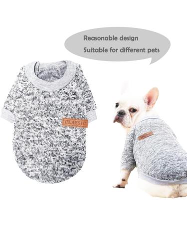 Cozy Gray Dog Sweater for Winter | Pet Clothing for Small & Medium Dogs | Warm Cat Sweater | XL Dog Clothes - Buy Online on GoSupps.com