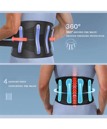 Lower Back Support Brace With Steel Plate Support Breathable Lumbar Decompression Belt Men Women Posture Corrector Waist Trainer For Instant Back Pain Relief (Color : Black Size : L) lofty ambition Black M - Buy Online on GoSupps.com