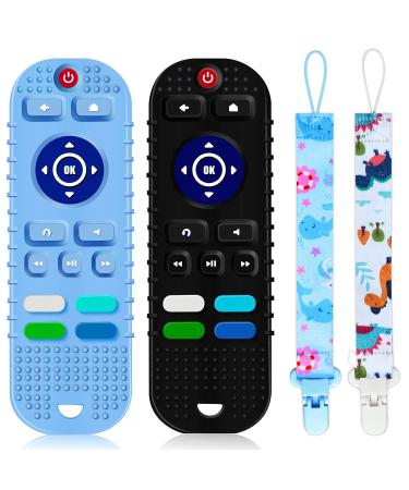 Baby Remote Control Toy Teether: Tush Tv Remote Shape Fake Video Game Controller Toys Ages 0-2 Teethers Weaning System 3 7 8 9 Teething Tablets Sticks Babies 6-12 18-24 Months Girl Boy Necessities
