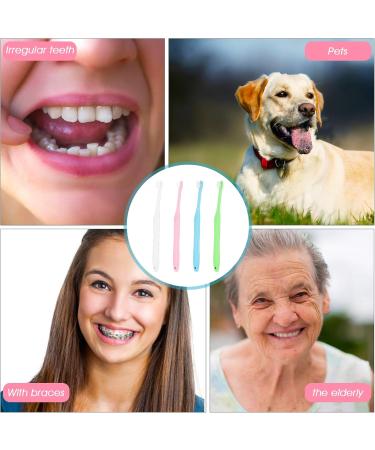 Tuft Toothbrush - 4 Pcs Soft Small Head Tapered Brush for Orthodontic & Interdental Cleaning - Compact & Gentle Gum Care - Buy Online on GoSupps.com