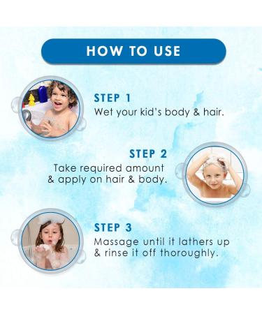 Kids Tip To Toe Wash - Sulfate & Paraben-Free Shampoo Conditioner & Body Wash with Coconut - 10.14 Fl Oz - Gentle & Nourishing for All Skin Types - Buy Online on GoSupps.com