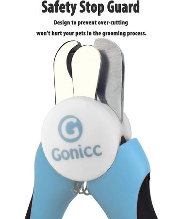 Gonicc Dog & Cat Nail Clippers with Safety Guard - Small to Medium Breeds, Free Nail File Included - Razor Sharp Blades - Buy Online on GoSupps.com