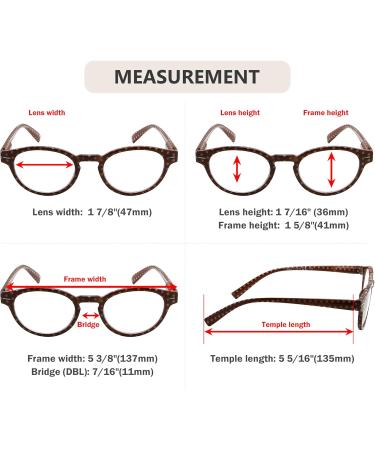 Eyekeppe 4 Pack Reading Glasses - Polka Dots Oval Round Readers for Women - +2.50 Diopters - Stylish & Comfortable - Buy Online on GoSupps.com