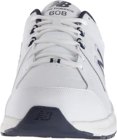 New Balance Men's 608 V5 Cross Trainer 10.5 XW - White/Navy | Comfortable & Stylish - Buy Online on GoSupps.com