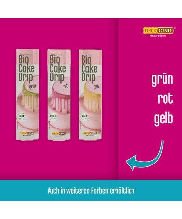 Decocino Bio Cake Drip Blue - 40g | Ready-to-Use Organic Cake Glaze for Drip Cakes & Cake Pops | Palm Oil-Free - Buy Online on GoSupps.com