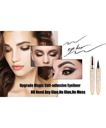 Magic Eyelash Glue Pen & Glitter Eyeliner - 2-in-1 Self-Adhesive Eyeliner (Gold) - Buy Online on GoSupps.com